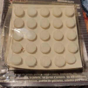 White Round Felt Pads